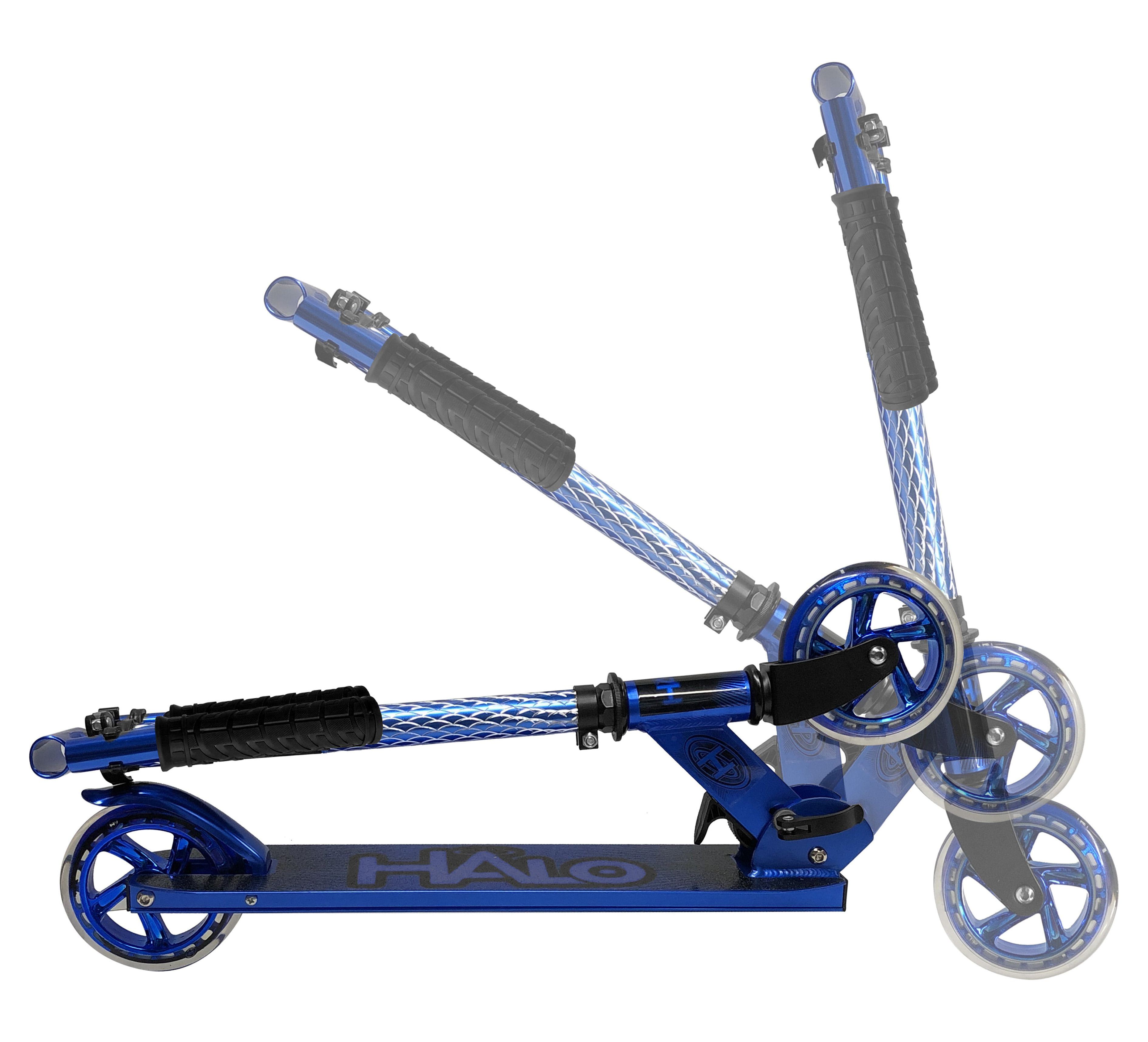 HALO Rise Above Chrome Premium Inline Scooter - Chrome Blue - Designed for All Riders (Unisex)