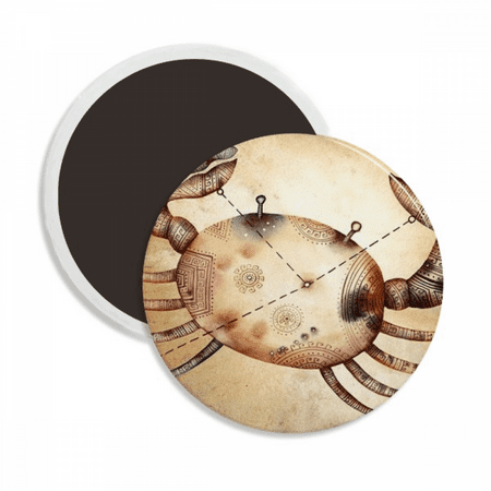 

June July Cancer Constellation Zodiac Round Ceracs Fridge Magnet Keepsake Decoration