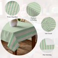 thumbnail image 5 of Sage Green Striped Table Cloth Waterproof Tablecloths, Modern Simple Farmhouse Beige Tablecloth Dining Table Cover for Kitchen Party Tabletop Outdoor, Square Tablecloth 54x54 Inch, 5 of 9