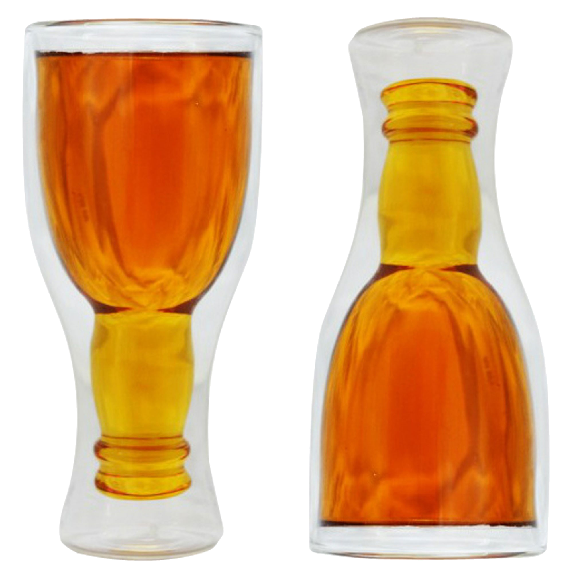 Fairly Odd Novelties Upside Down Double Walled Beer Glass