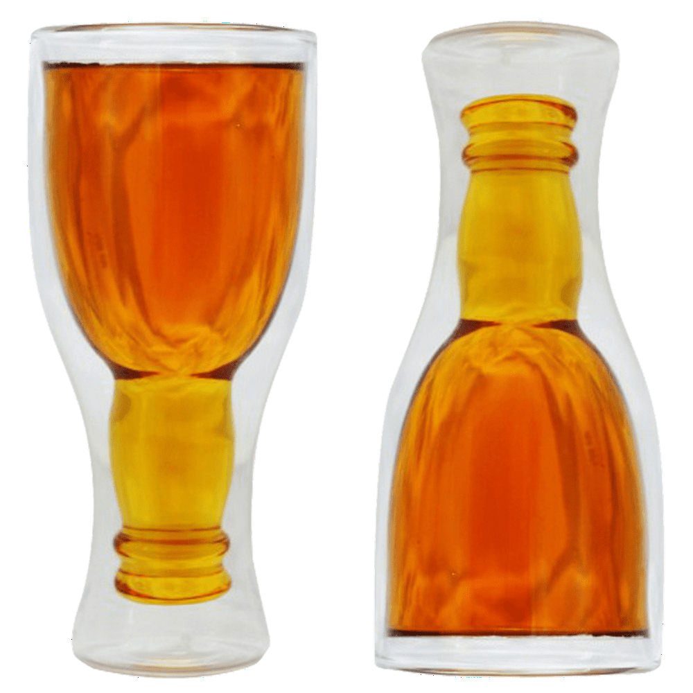 Fairly Odd Novelties Upside Down Double Walled Beer Glass - Walmart.com ...