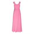 thumbnail image 6 of Sakmal A Line Womens Dresses Spring Plus Size Maxi Pink Bridesmaid Dress Sleeveless Dresses, 6 of 6