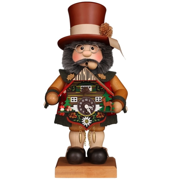Alexander Taron 15.5” Black Forest Fellow Christmas Handcrafted Wooden Smoker Figurine