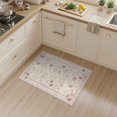 thumbnail image 2 of ODIKA 3'x5' Washable Throw Rug Pink Bedside Bud Details Tug Dorm Rig Shack Students for Entryway, Kitchen, Mudroom, Stain Resistant, Low Profile, Non-Slip, 2 of 7