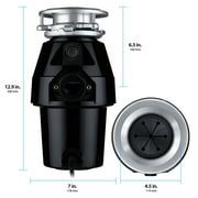 Waste Maid 1/2 HP Mid-Duty Garbage Disposal Continuous Feed with Cord 10-US-WM-258-3B
