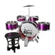 thumbnail image 4 of Batería de jazz para niños, kits de bombo, juguetes de instrumentos musicales para iluminar la música. violeta, 4 of 9