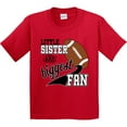 thumbnail image 3 of Inktastic Little Sister and Biggest Fan Football Player Youth T-Shirt, 3 of 5