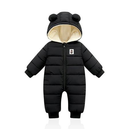 

Actoyo Newborn Infant Baby Winter Warm Hooded Thick Down Jumpsuit Romper Jacket Overcoat for 0-12 Months Boys and Girls