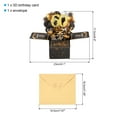 thumbnail image 2 of Uxcell 60th Birthday Card, Pop-Out Birthday Card with Greeting Card and Envelope for Women Girl Gift, Black Gold, 2 of 6
