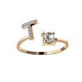 thumbnail image 1 of PVCS Exquisite Fashion 26 English Alphabet Style Ring Letter Fashion Copper Ring, 1 of 2