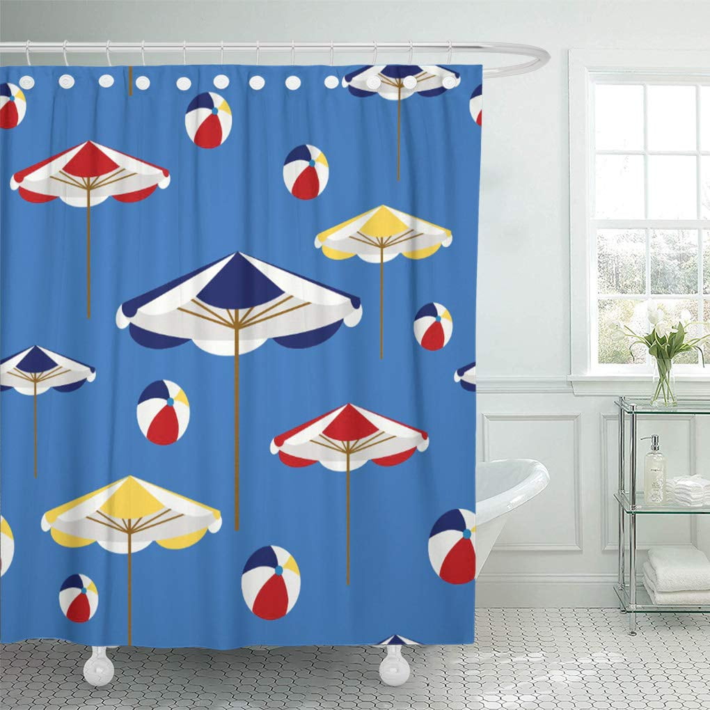 SUTTOM Colorful Kids Fun Beach Ball Umbrella Bathroom House Summer