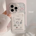 thumbnail image 2 of Korean Cute Cat Card Holder Phone Case For iPhone 16 15 14 13 12 11 Pro Max X XR 7 8 Plus SE Wallet Shockproof Soft Cover Funda, 2 of 4