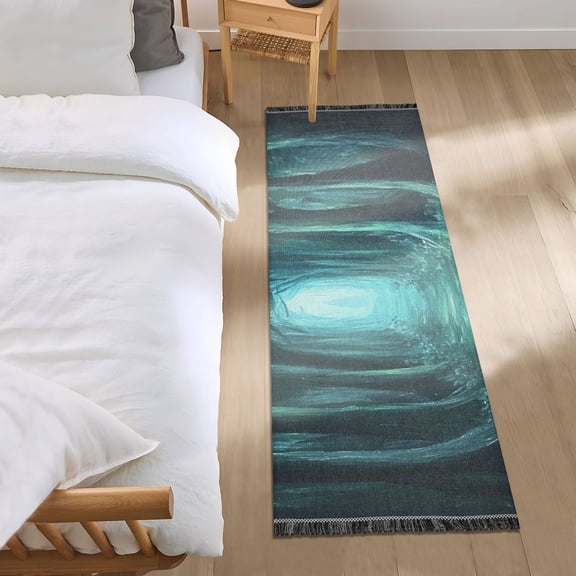 Dark Forest Trail Bedroom Runner Rug 2'x 6' Non Slip Carpet Indoor Home Area Rug Living Room