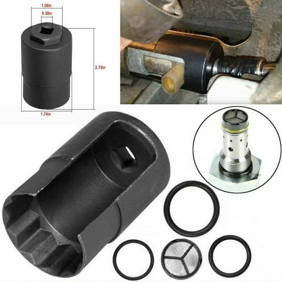 6.0 IPR Valve Socket with Seal Kit Fit 2003-2010 Fitd 6.0L Powerstroke F250 F350