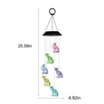 thumbnail image 2 of Solar Powered Color Changing Wind Chime Light, Cute Kitten Design Led Lamp for Patio Yard Garden, Home Decor Aesthetic Waterproof Outdoor Hanging Decor, Easter Decor Outdoor Light, 4.9*25.5in, 2 of 6
