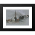 thumbnail image 2 of Peter DeWint 24x17 Black Modern Framed Museum Art Print Titled - Landscape Study- a Haystack Near a Church, 2 of 5