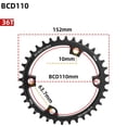 thumbnail image 1 of Road Bike Single Chainwheel 110BCD 4 Bolts 36T-44T Narrow Wide Tooth Chainring 36T, 1 of 6