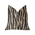 thumbnail image 1 of PBRA2213-1616-DP Plutus Coussin de Luxe Zèbre Noir et Beige, 16 x 16 Po., 1 of 3