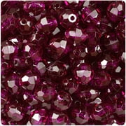 BeadTin Dark Amethyst Transparent 10mm Faceted Round Craft Beads (225pcs)