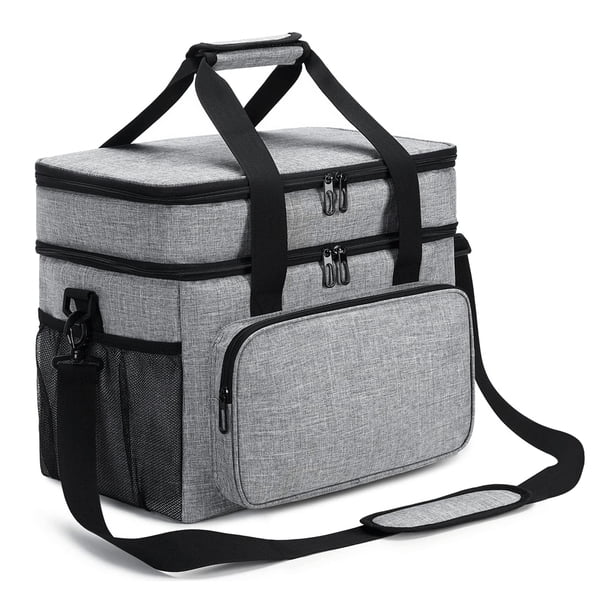 Wosthever Bolsa de almuerzo aislada, refrigerador térmico, contenedor de almacenamiento de bebidas, bolso de mano portátil para viajes Suministros térmicos