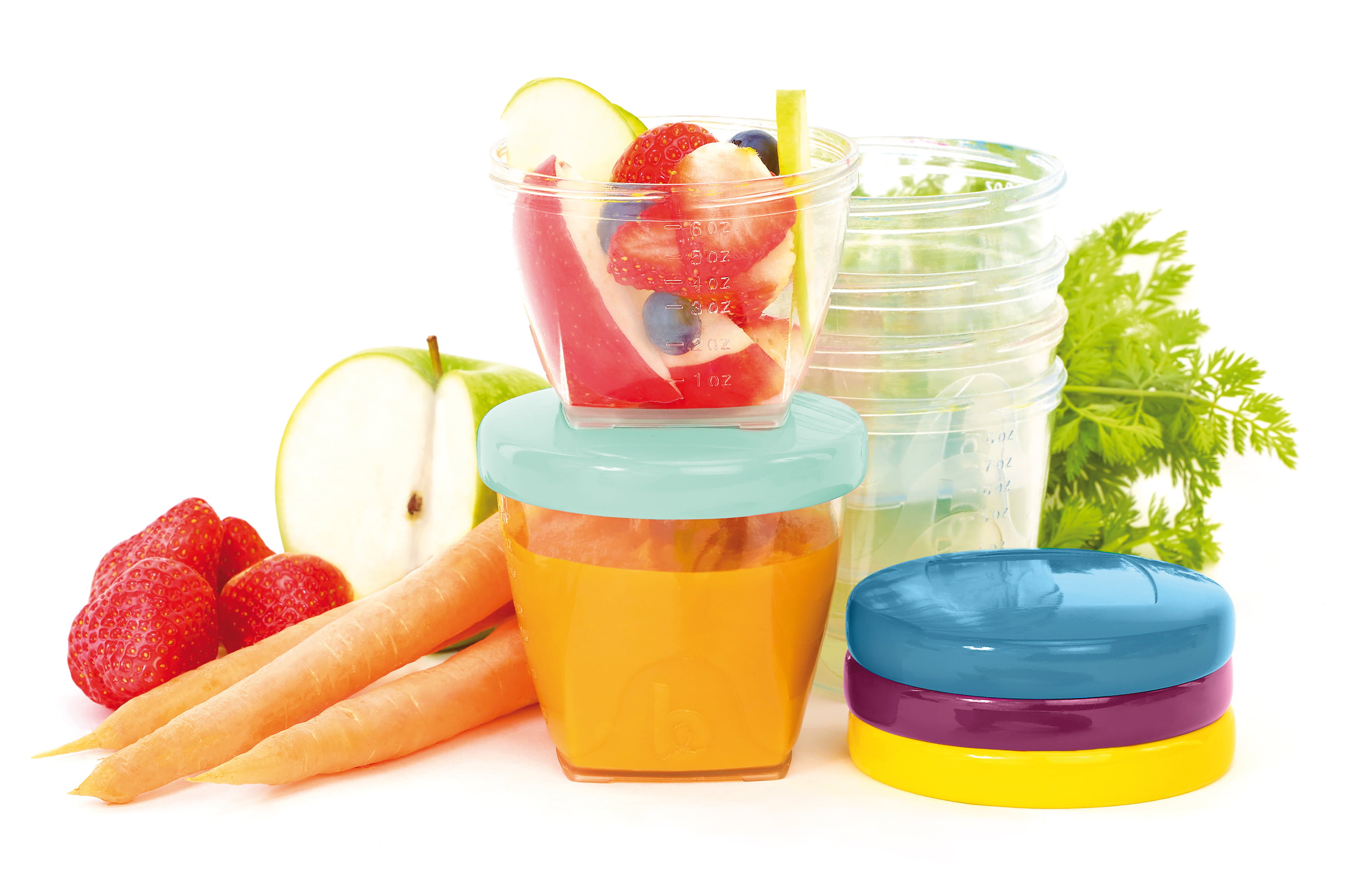 Babymoov Bowls, 12-Piece Storage Food Containers (3 x 4oz + 3 x