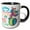 Black/White, variant on 3drose, Circus Clown, 11oz Two-tone Green Mug