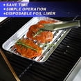 thumbnail image 3 of Visland Aluminum Foil Pans Heavy Duty Heat-Resistant Ribbed Bottoms Baking Trays Multifunctional Baking Trays, 3 of 8