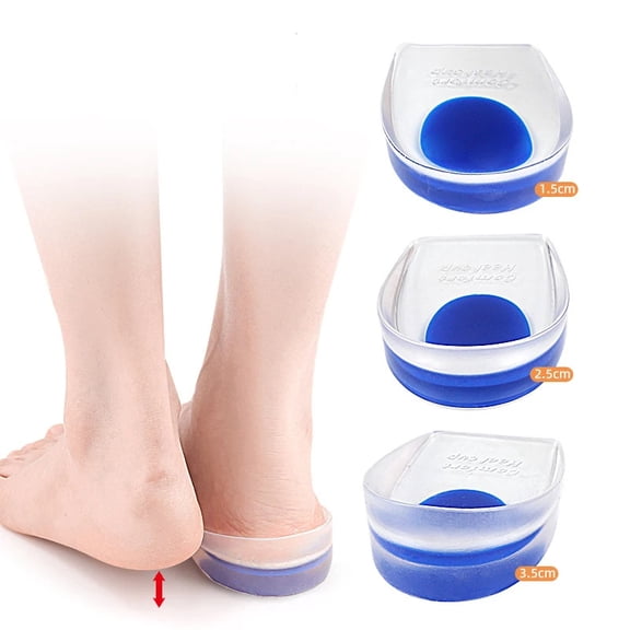 1Pair Gel Shoes Insole for Feet Silicone Invisible Height Increasing Insoles Non Slip Shoe Pads Men Shock Absorption Shoe Sole