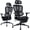 Black, variant on Hforesty Home Office Chair with Retractable Footrest & 4D Armrests – Reclining Ergonomic Mesh Desk Chair for Work, Study or Nap, Black