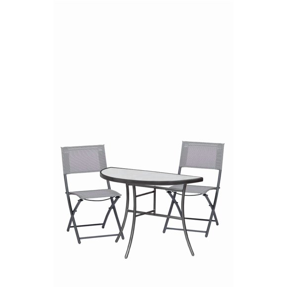 Sunmate Casual 3pc Bistro Set Mobilier à manger extérieur de style contemporain