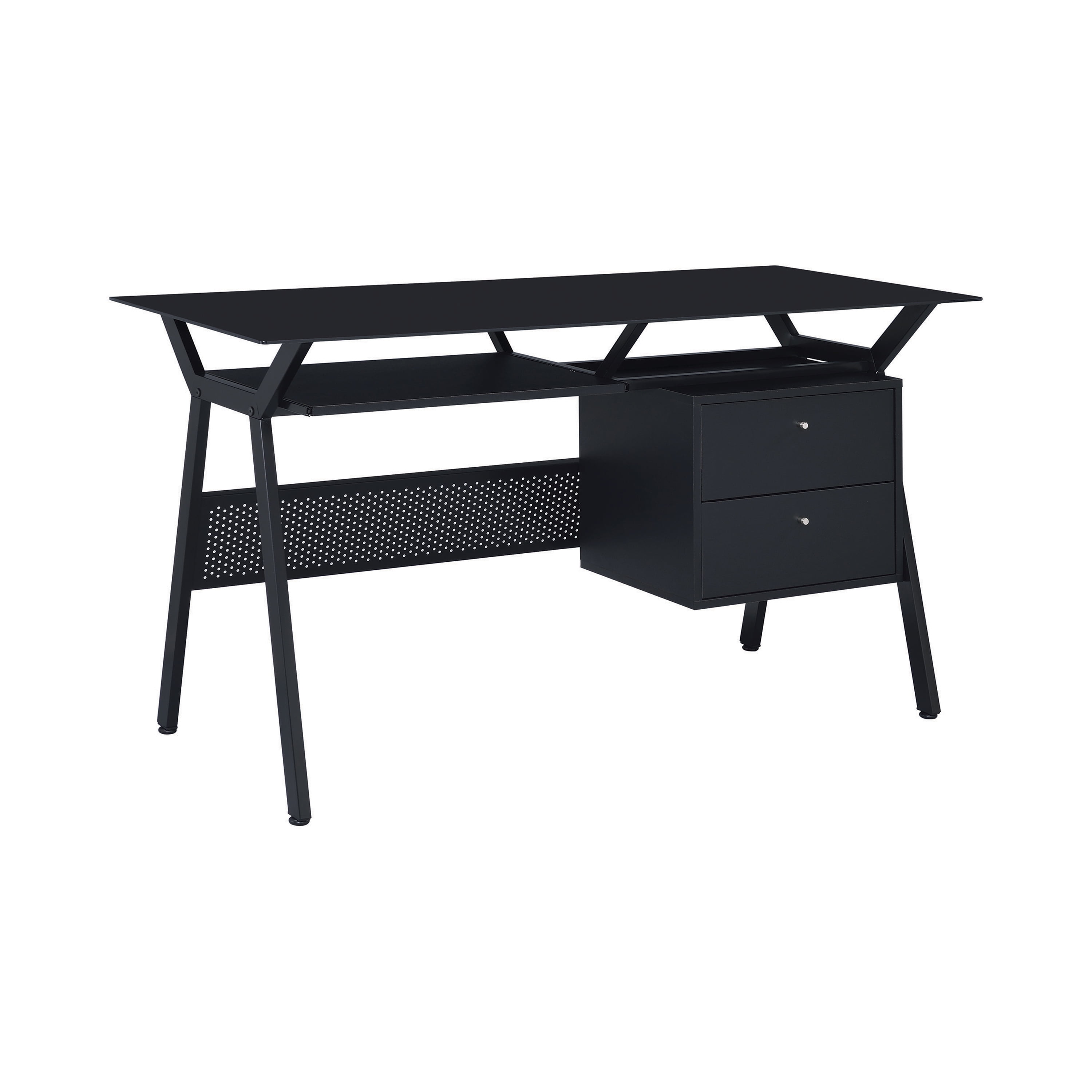 Weaving 2drawer Computer Desk Black