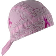 Zan Headgear Breast Cancer Awareness Headgear Flydanna Ribbon Paisley
