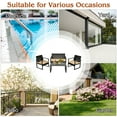 thumbnail image 4 of Costway 4PCS Patio Rattan Furniture Set Cushioned Sofa Coffee Table Garden Deck Brown, 4 of 10