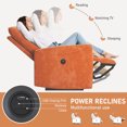 thumbnail image 6 of Biuhony Electric Power Recliner Chair with USB charge for Living Room Bedroom，Orange, 6 of 7