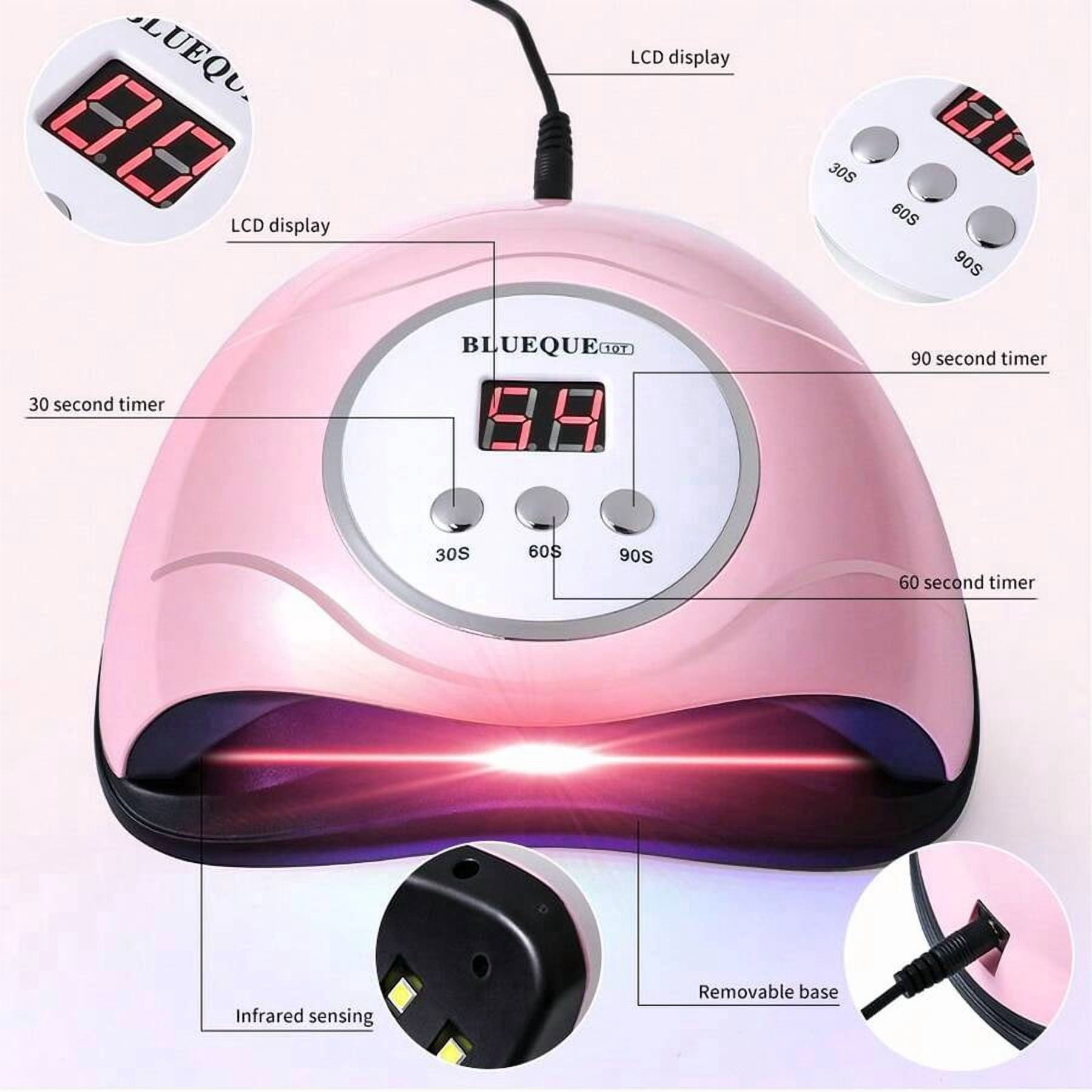 UV LED Nail Lamp, Faster Nail Dryer For Gel Polish ,Professional Gel UV Light For Nails With 3 Timers & Auto Sensor, Gel Polish Light Nail Curing Lamp With LCD Screen For Salon And Home