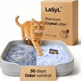 thumbnail image 1 of Arena sanitaria para gatos LaSyL Crystal de gel de sílice 7,8 kg, control de olores por 30 días, 1 of 7