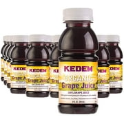 Kedem Organic Grape Juice 8oz 24 Pack Made with Concord Grapes. No Sugar, Coloring, Flavoring or Preservatives Added