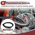thumbnail image 2 of Kit de línea de combustible AN10 Unique Bargains de 5.01 pies, manguera de vacío automotriz con abrazadera de tubo negro, 1 juego, 2 of 7
