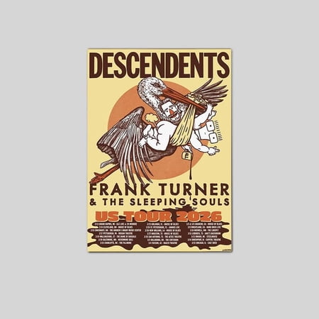 Descendents With Frank Turner US Tour 2026 Poster Size 24''x36'' The Golden Shop