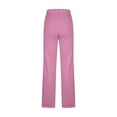 thumbnail image 3 of amkenre Wide Leg Pants Woman Tummy Contro Comfy Cropped Pants Solid with Pocket Casual Summer Capris High Waisted Elastic Waist Loose Long Pants Business Work Vacation Lounge Trousers, 3 of 6