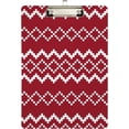 thumbnail image 2 of FMSHPON Red Christmas Fair Isle Textur Clipboard Hardboard Wood Nursing Clip Board and Pull for Standard A4 Letter 13x9 inches, 2 of 8