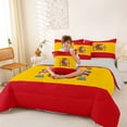 thumbnail image 4 of Manfei Spain Flag 7pcs Queen Bedding,Red Yellow Bedding Comforter Set Queen,Light Gray Reversible, 4 of 7