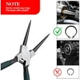 thumbnail image 3 of Snap Ring Pliers Set 4 Piece 7 Inch Internal External Circlip Kit Straight Bent Jaw, 3 of 8