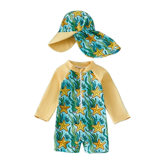 Huanglei Boys Swimwear With Water Barrier Board Animal And Print Toddler Swim For Beach Pool ,0-3 Months