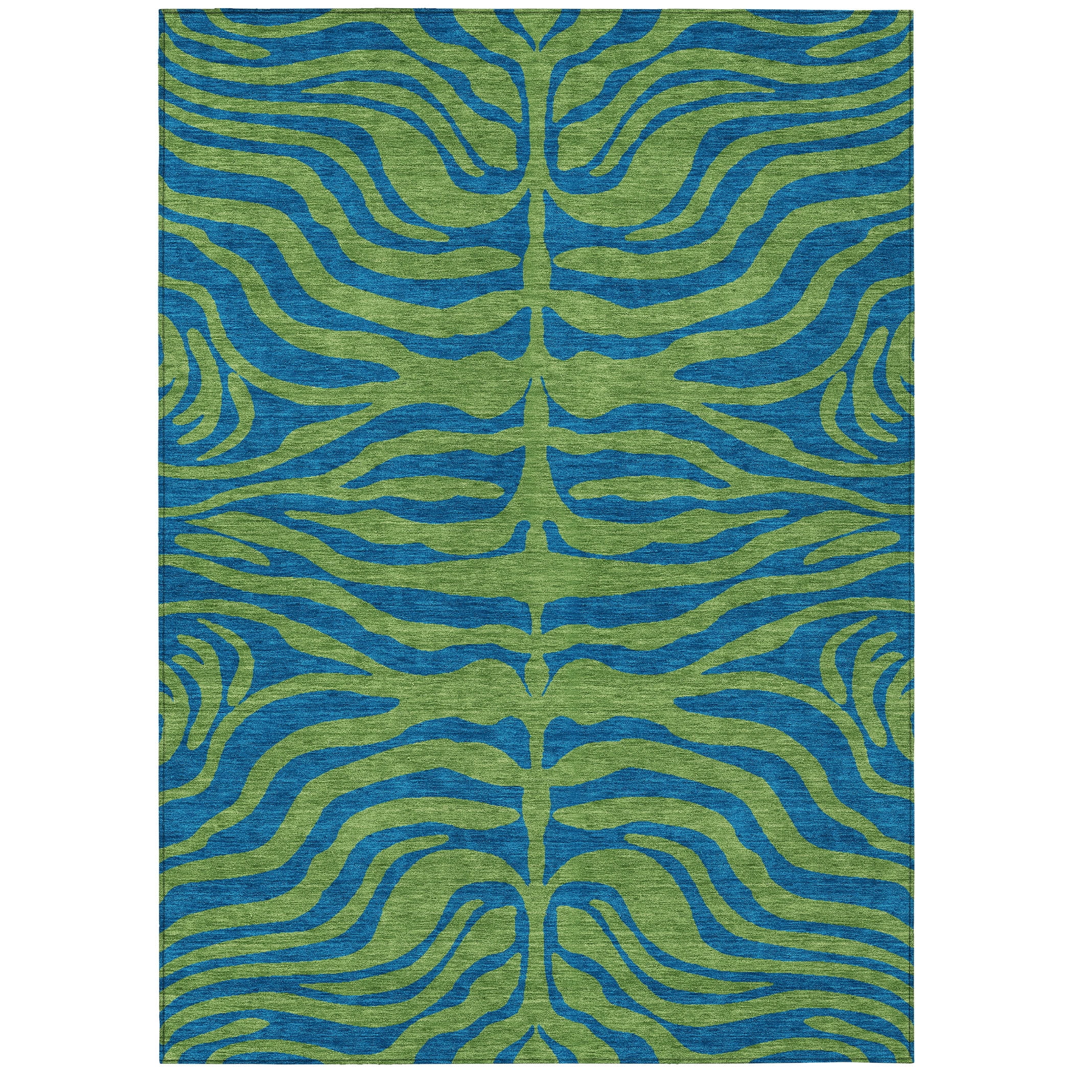 Addison Rugs Chantille Indoor/Outdoor Transitional Animal Print Green Washable Rectangle Rug, 9' x 12'
