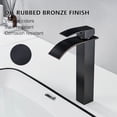 thumbnail image 4 of Modern Single Handle Waterfall Bathroom Sink Faucet with Deck Plate for 1 or 3 Holes, Utility Farmhouse Remodel for RV Camper, 4 of 8