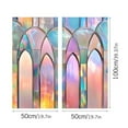 thumbnail image 6 of AQRS Stained Glass Static Window Film Privacy Protection Sun Blocking Glass Cling Waterproof PVC Home Office Bathroom Window Covering Film, 6 of 8