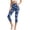 2-Blue, variant on Arlun Womens High Waisted Tummy Control Capri Leggings with Pockets 2026 Fashionable Floral Printing Stretchy Soft Comfortable Casual Workout Yoga Pants 5-White XL