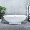thumbnail image 5 of Elbow 67" x 32" Acrylic Flatbottom Soaking Bathtub in White with Drain/Overflow, 5 of 13