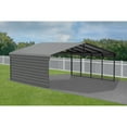 thumbnail image 3 of Arrow 20 x 20 x 9 ft Charcoal Carport With 1 Side Wall Kit, 3 of 15